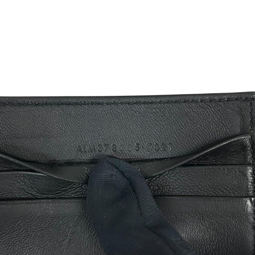 希少✨サンローラン マネークリップ 札入れ クロコ型押し ロゴ刻印 ブラック