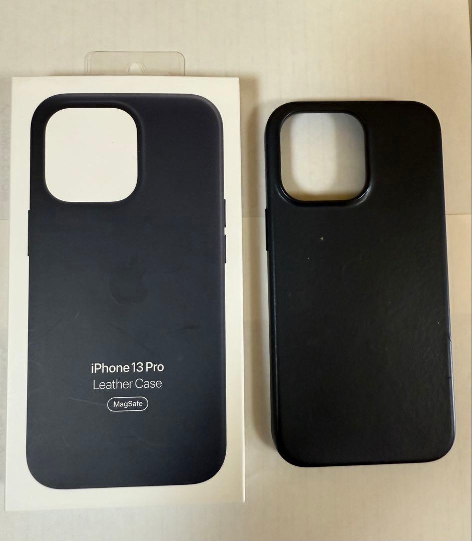 iPhone 13Pro 128GB シルバー　純正レザーケース付き