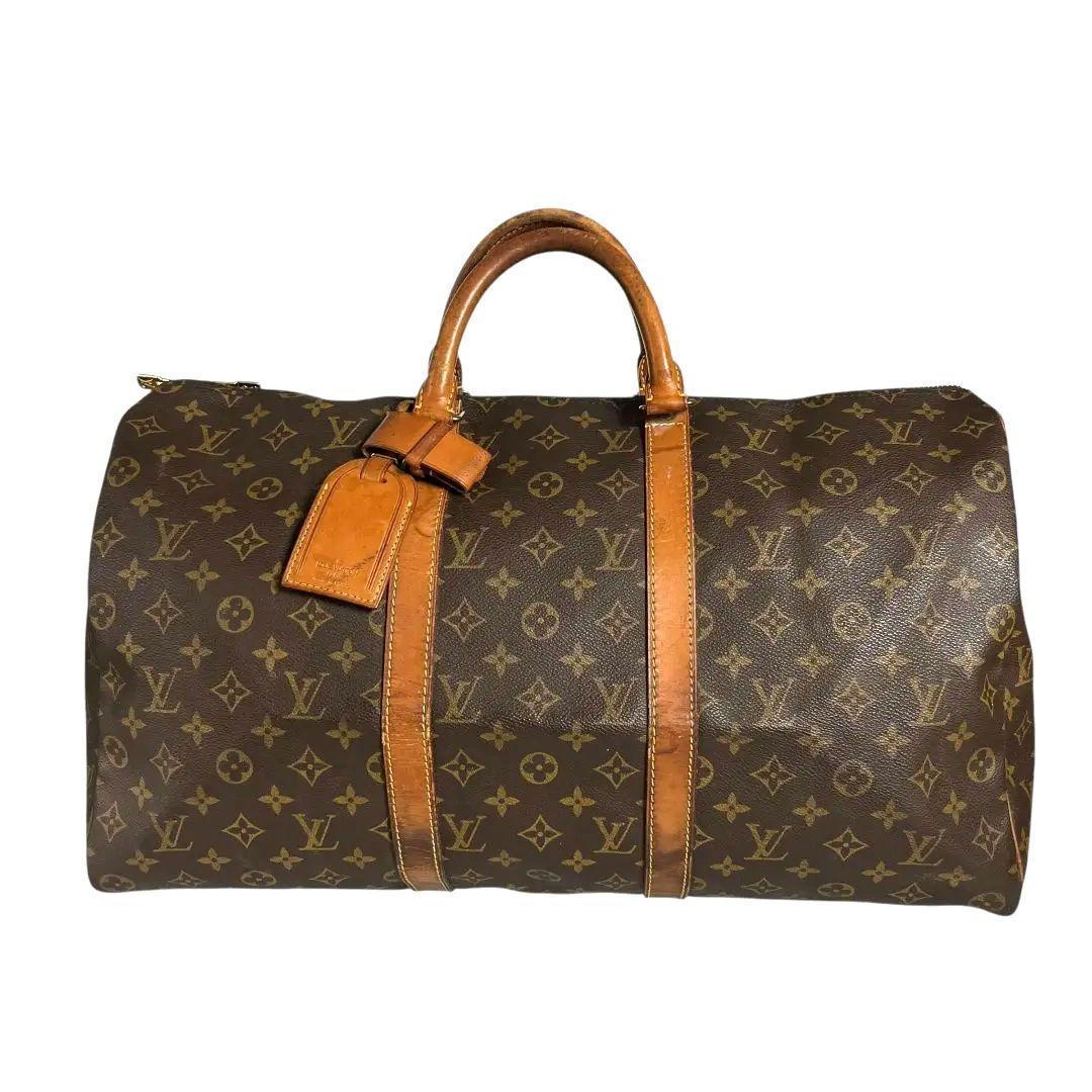 【正規品】ルイヴィトン　キーポル50　モノグラム　ボストンバッグ　旅行かばん　茶
