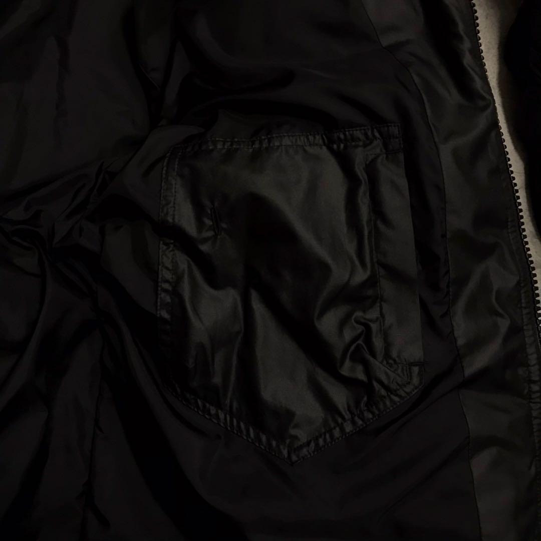 00s adidas アディダス　中綿ジャケット　トレフォイル刺繍ロゴ　ブラック