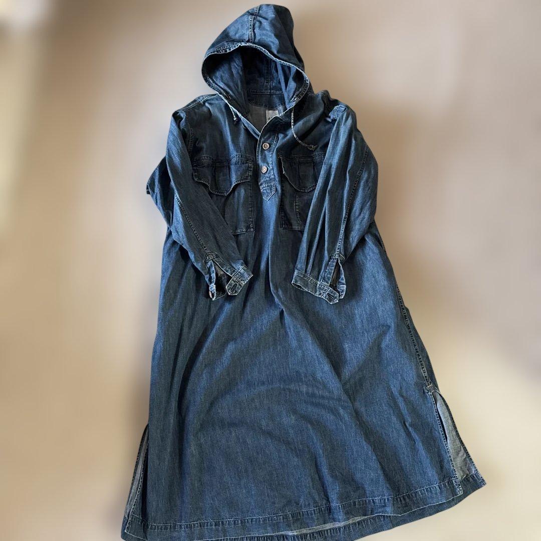 45R モンプチデニムのオンザビーチドレス（インディゴ 重）