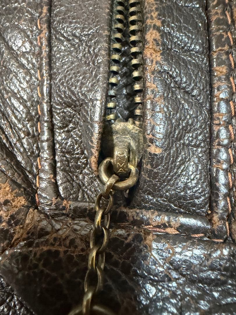 【Vintage】50s レザースポーツジャケット 襤褸 レザースポジャケ 激渋