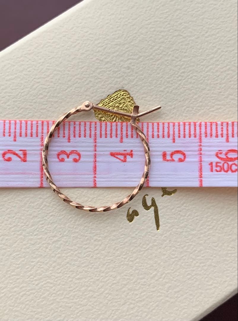 agete 10kゴールドフープピアス片耳