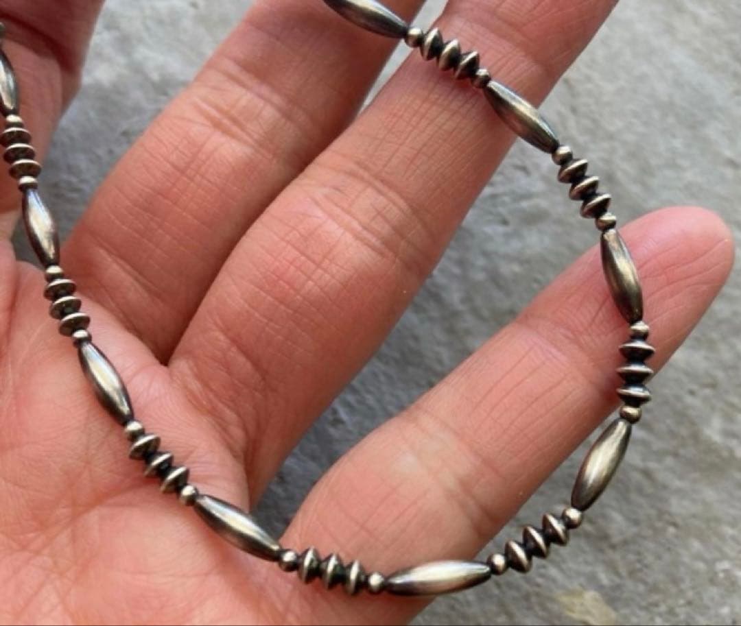 SV925製 ナバホパール　当店オリジナルデザインネックレス　44cm