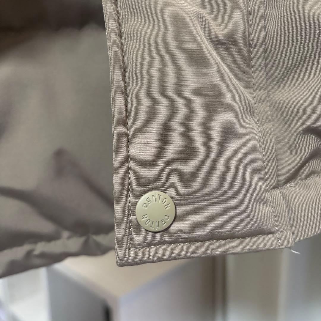 DANTON オーバーサイズ フーデッド ダウンジャケット　ベージュ　XS