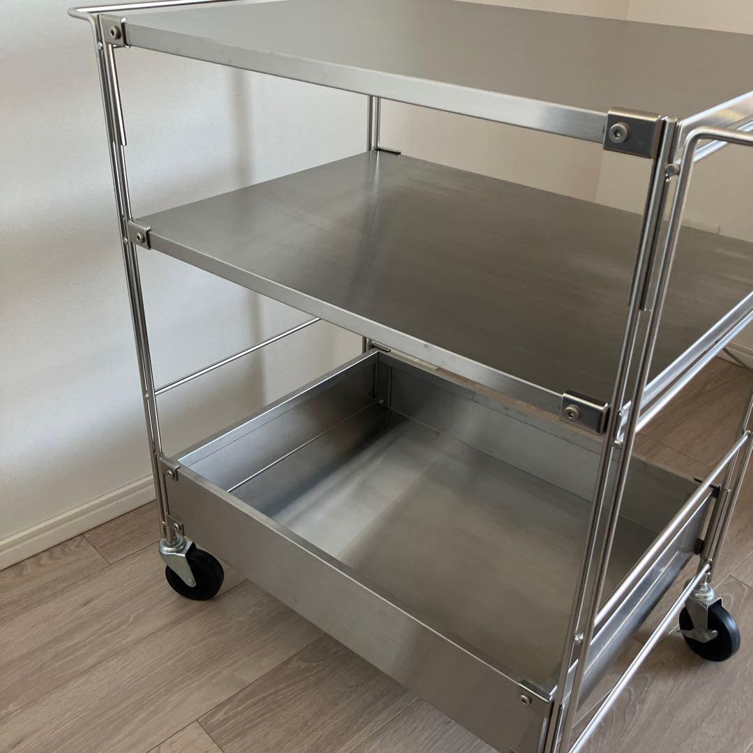 無印良品　ステンレスユニットシェルフワゴン