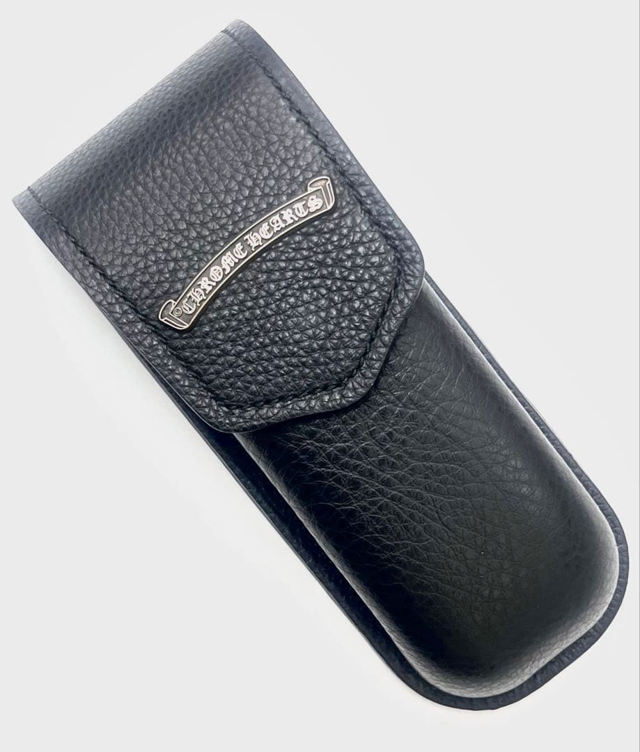 クロムハーツ メガネケース スクロールラベル ブラック ※おまけ付き