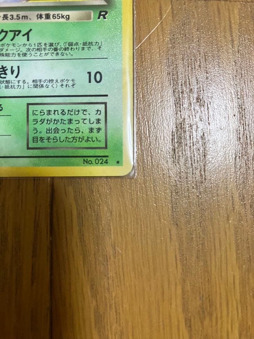 旧裏 超貴重ホロ わるいアーボック ポケモンカード Arbok