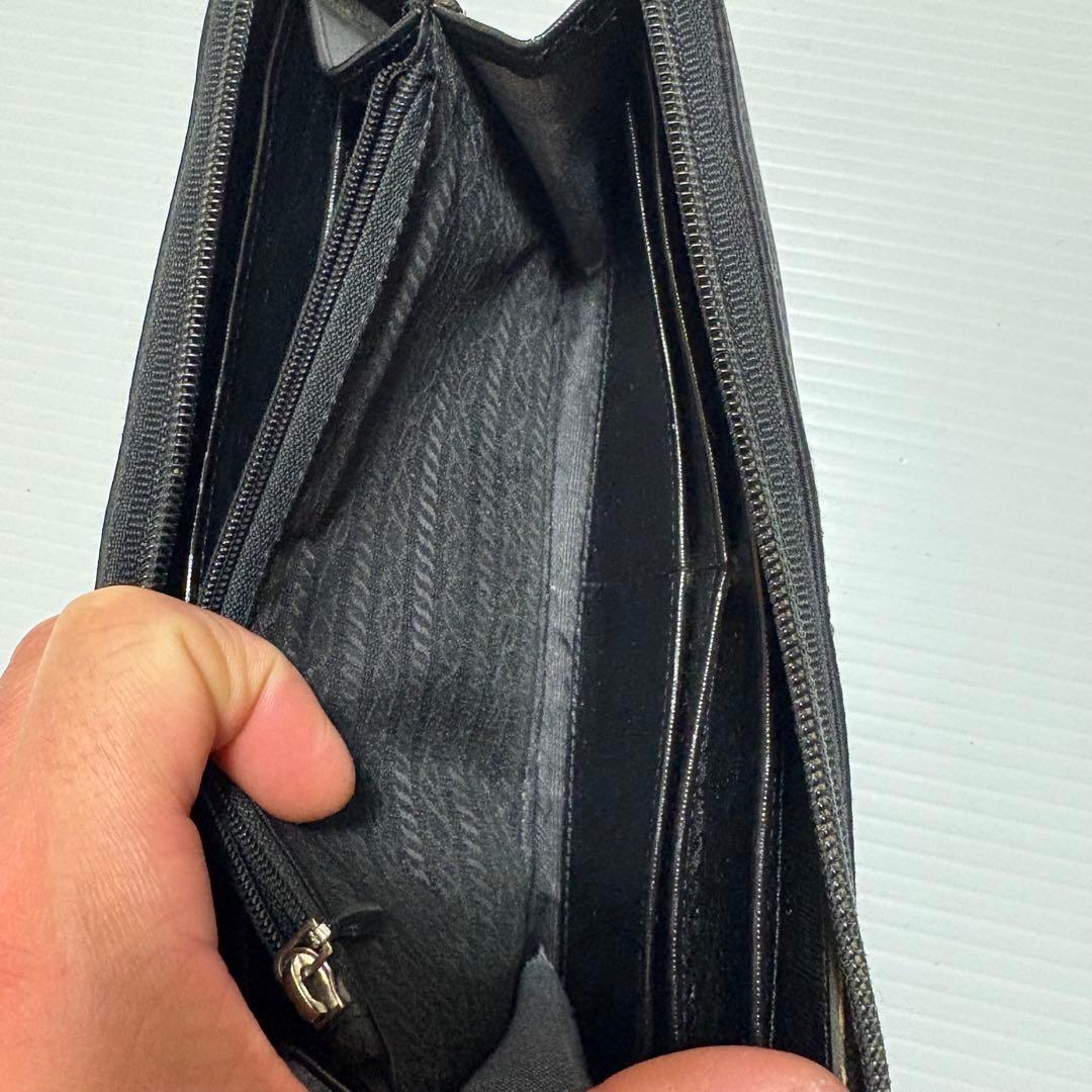 PRADA ブラック ナイロン 長財布