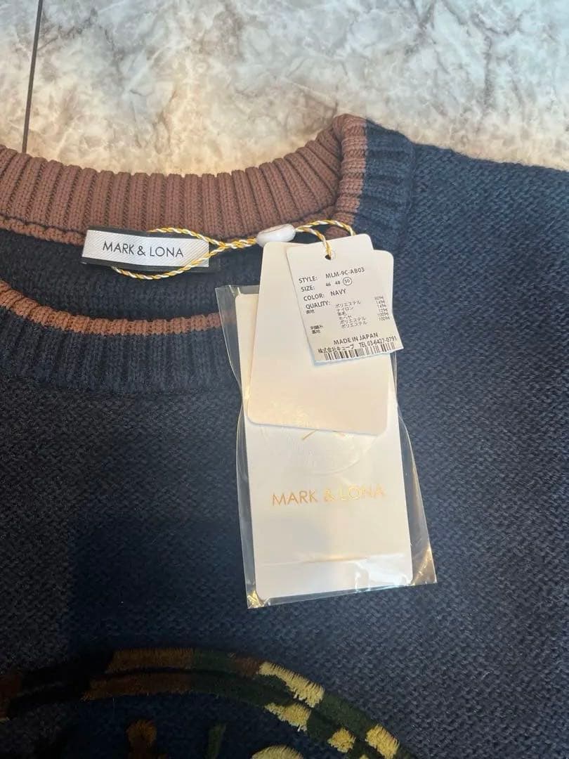 k*i様 MARK&LONAマークアンドロナ カモフラスカルロゴ★裏地付きニット