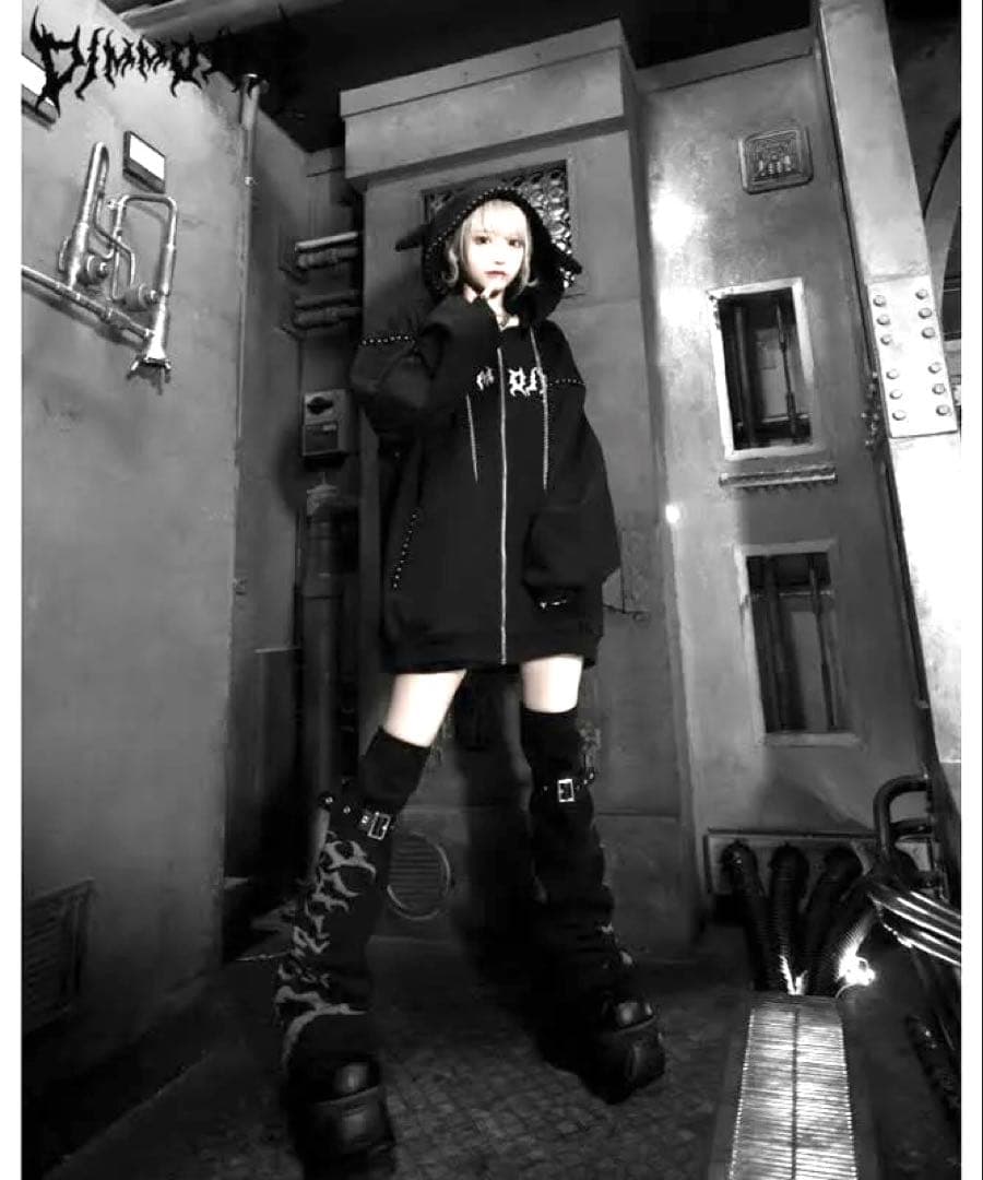 dimmoire ニーハイ レッグウォーマー　Black