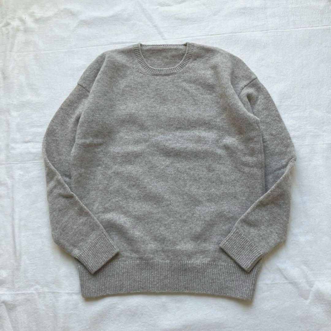 えみおわす　ニット　グレージュ　ヨーガンレール ババグーリ　evam eva