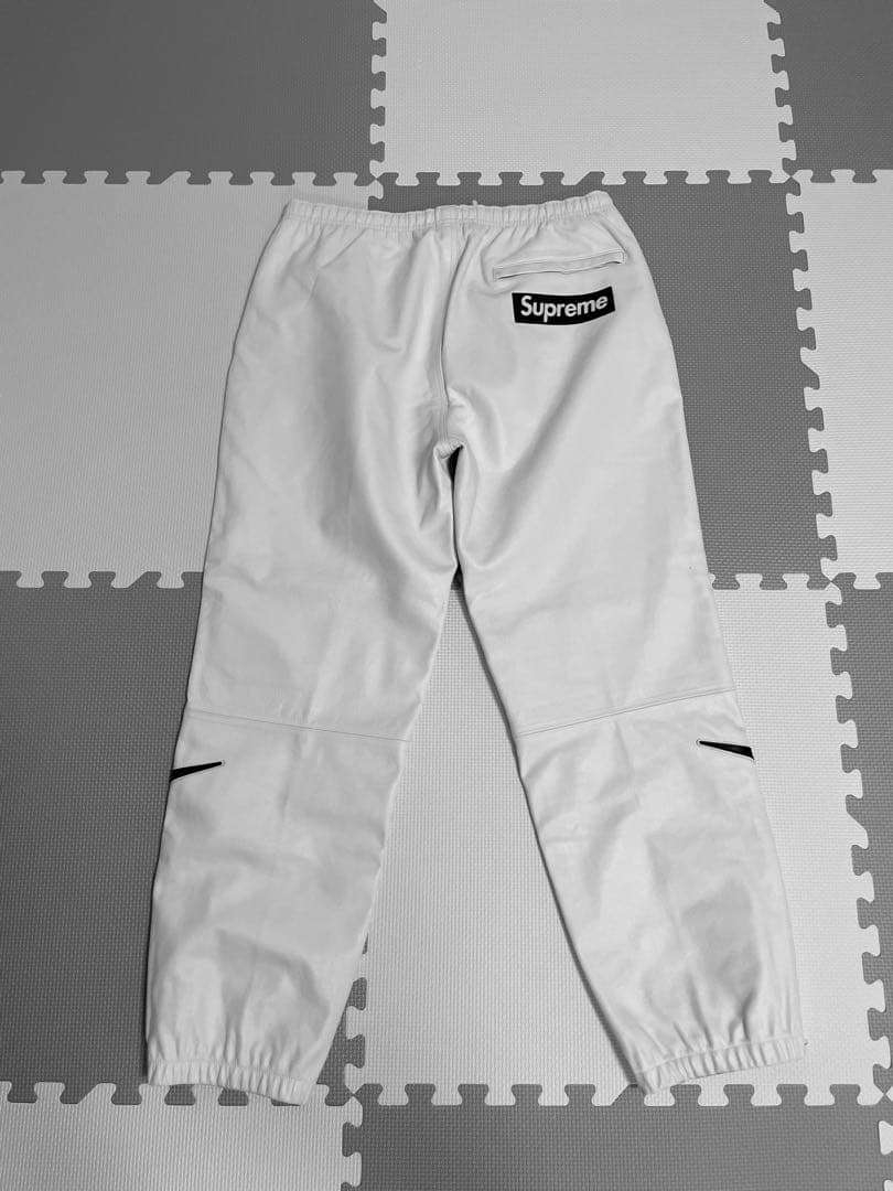 Nike Supreme ナイキ　シュプリーム　ホワイトレザーパンツ Lサイズ