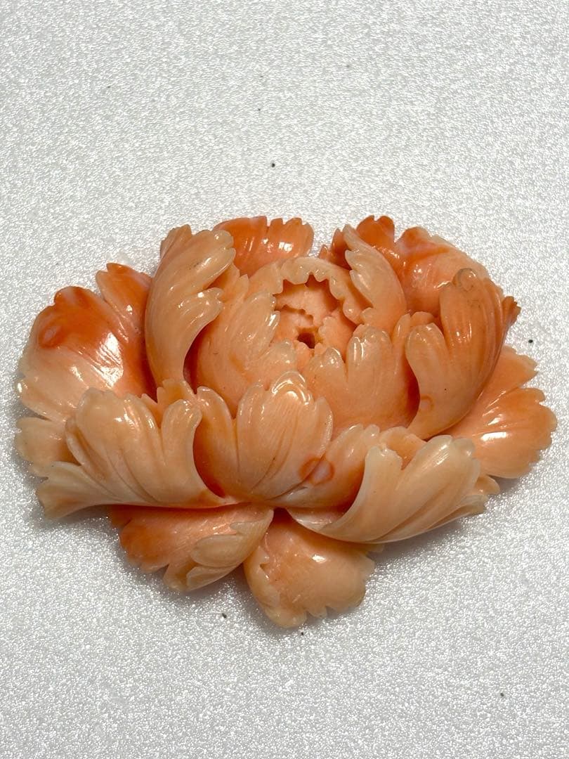 送料無料♪珊瑚　33g 置物　ブローチ　帯留