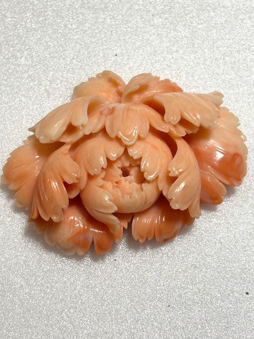 送料無料♪珊瑚　33g 置物　ブローチ　帯留