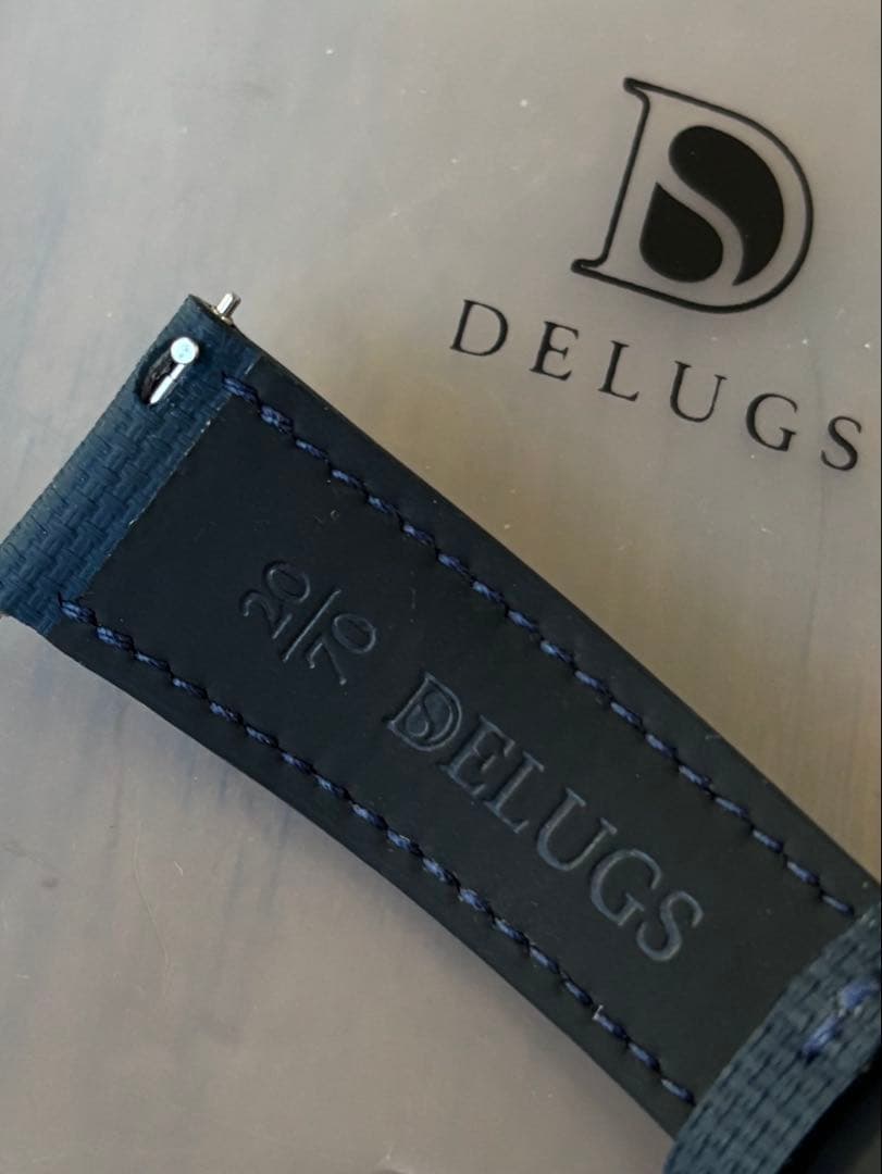 DELUGS ラバーベルト ネイビー 20mm幅