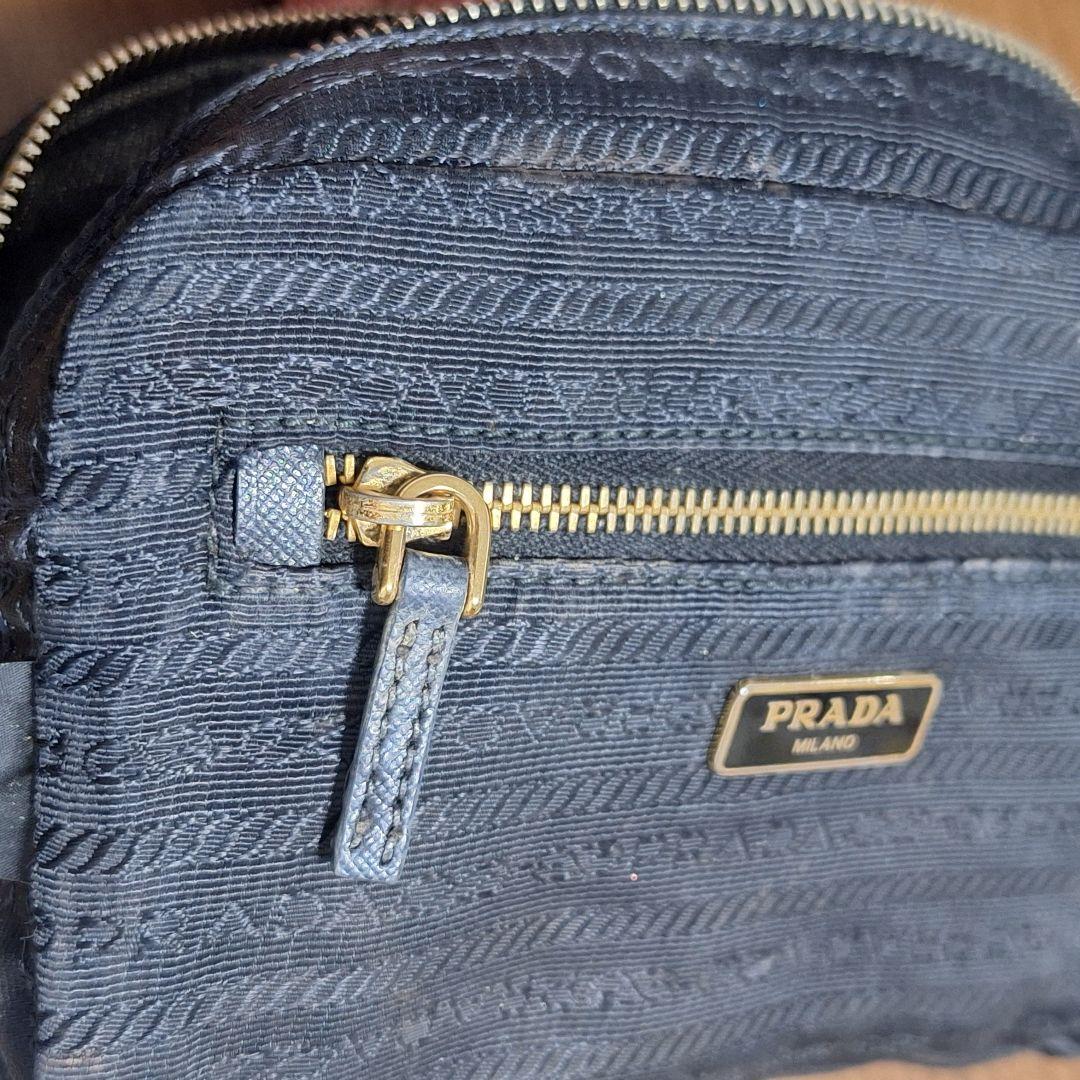 PRADA 黒デニム ポーチ