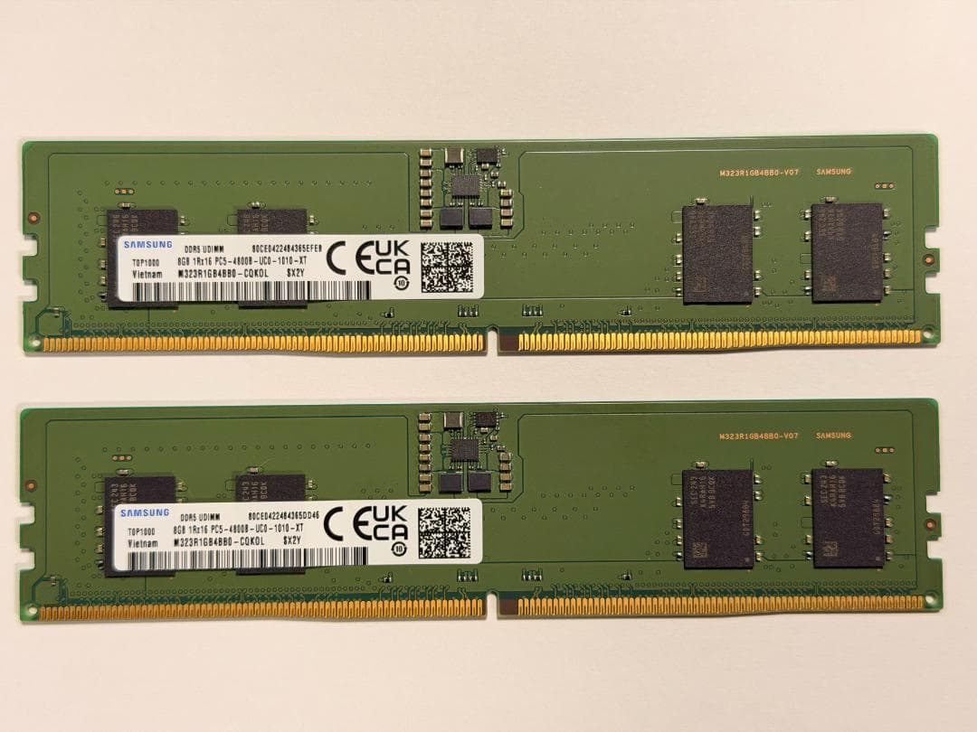 寿*姫様 Samsung DDR5 UDIMM 8GB メモリー X 2 (16