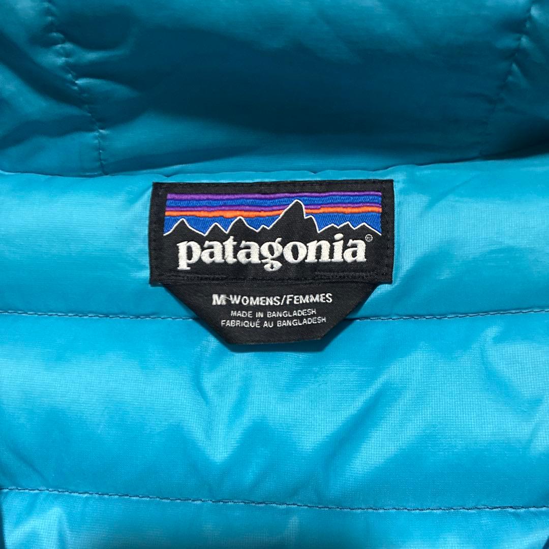 【美品】パタゴニア レディースダウンセーターフーディ ネイビー Mサイズ