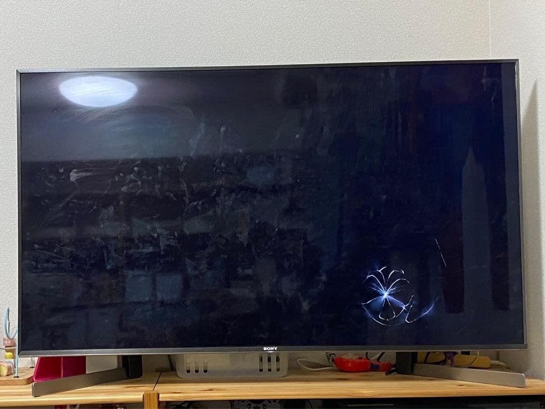 【ジャンク品】Sony BRAVIA 49型 液晶割れ
