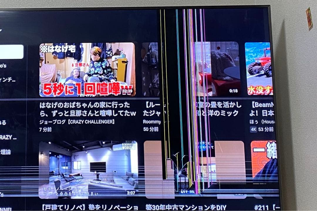 【ジャンク品】Sony BRAVIA 49型 液晶割れ