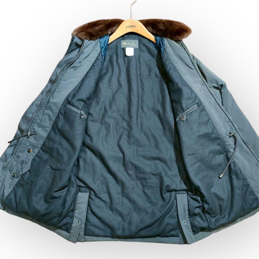 美品✨ロロピアーナ 中綿コート カシミヤ ヌートリア リアルファー 毛皮 茶 S