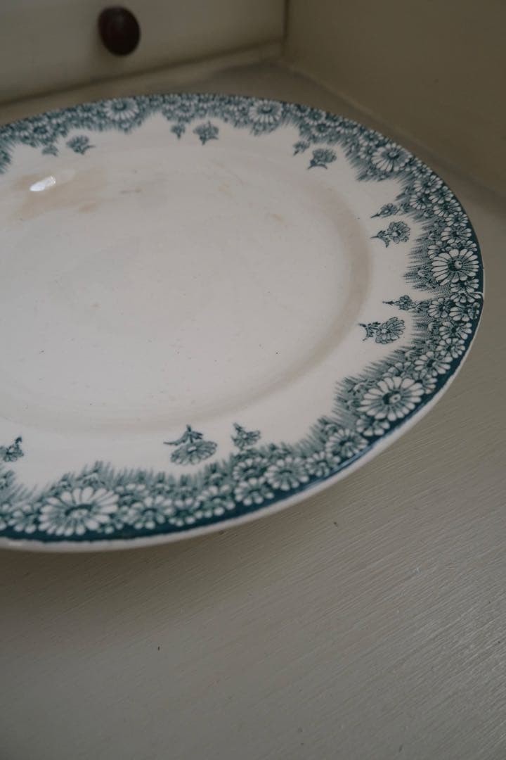 花柄装飾のアンティークコンポティエ　フランス