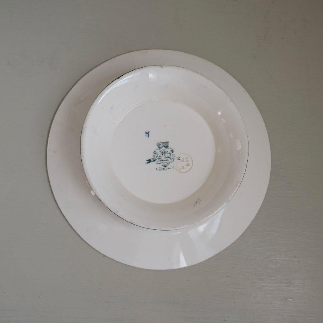 花柄装飾のアンティークコンポティエ　フランス