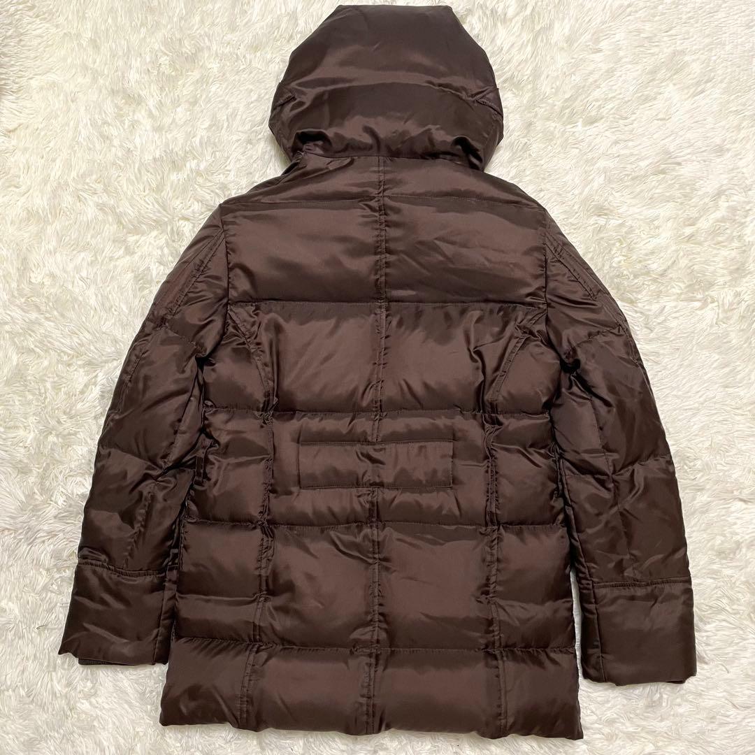 極美品 バーニーズニューヨーク ダウンジャケット イタリア製 ダークブラウン