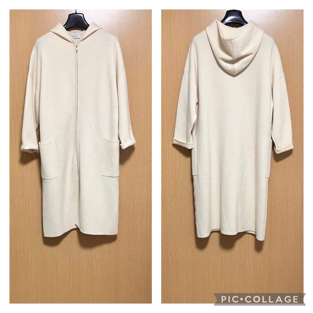 美品　ネミカ　2way カーディガン　ニット　レッキスラビットファー　アウター