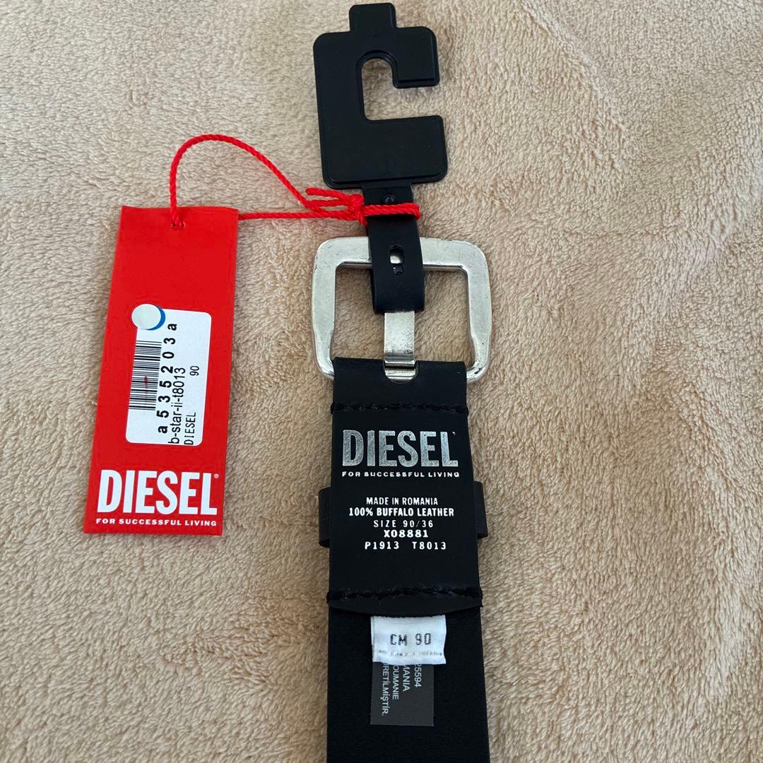 新品未使用 DIESEL メンズベルト 90/36 ブラック タグ付き
