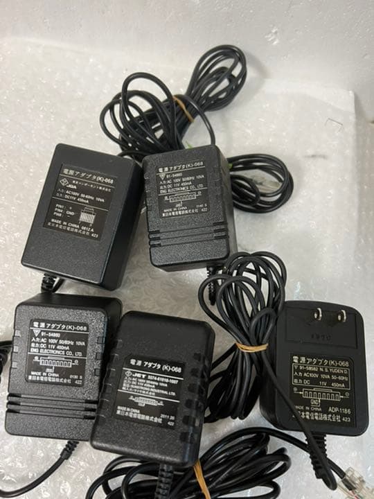 NTT電源アダプタ (K)-068 アダプター アダプタ 5個セット　中古品