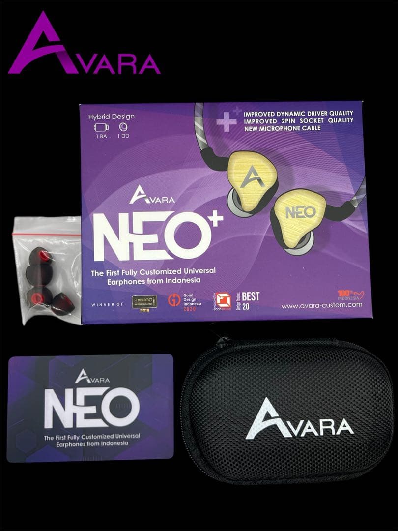 インイヤーモニター、イヤモニ、iem カスタムAVARA NEO <plot1>