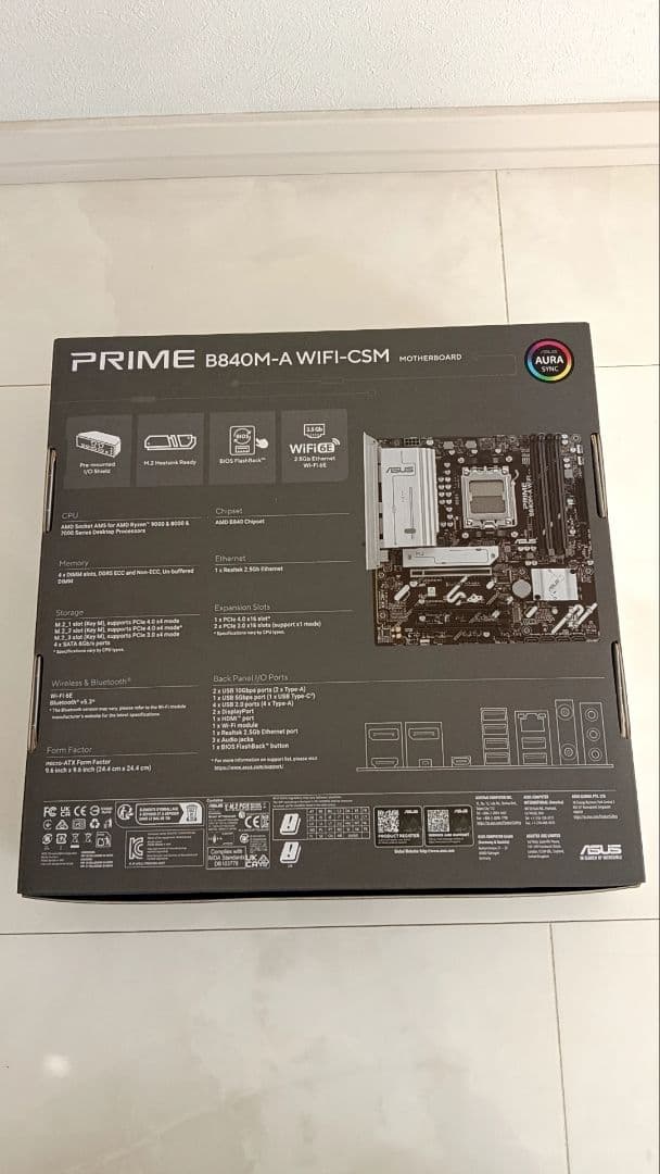 新品未開封　asus ASUS PRIME B840M-A WIFIマザーボード