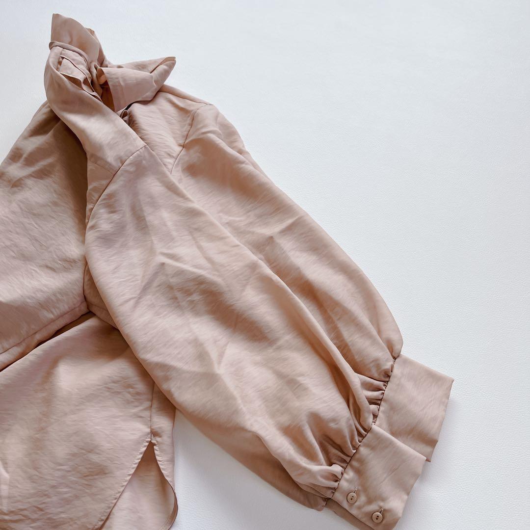 美品✨ UNITED ARROWS オーガンジー フリル&ボウタイ ブラウス