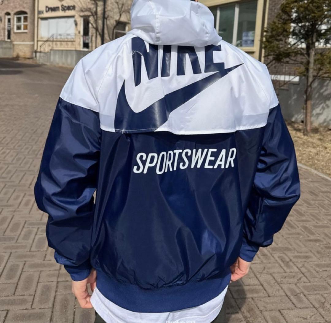 ナイキ ウーブン 上下セット ウィンドランナー ナイロンパンツ 新品 S 青白