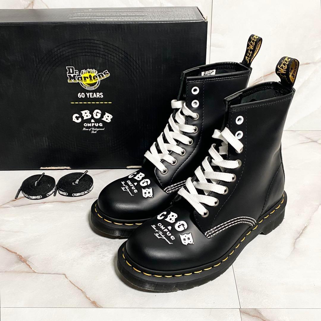 A15571 未使用 ドクターマーチン×CBGB 60周年 8ホールブーツUK4