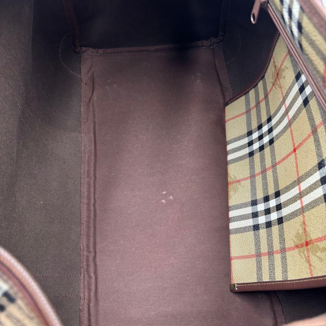 Burberrys バーバリー ノバチェック レザー ボストンバッグ PVC