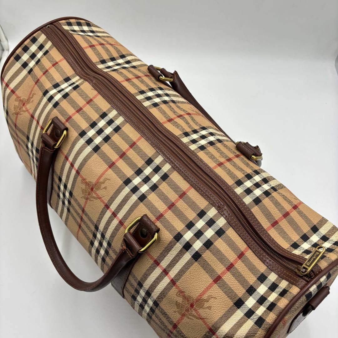 Burberrys バーバリー ノバチェック レザー ボストンバッグ PVC