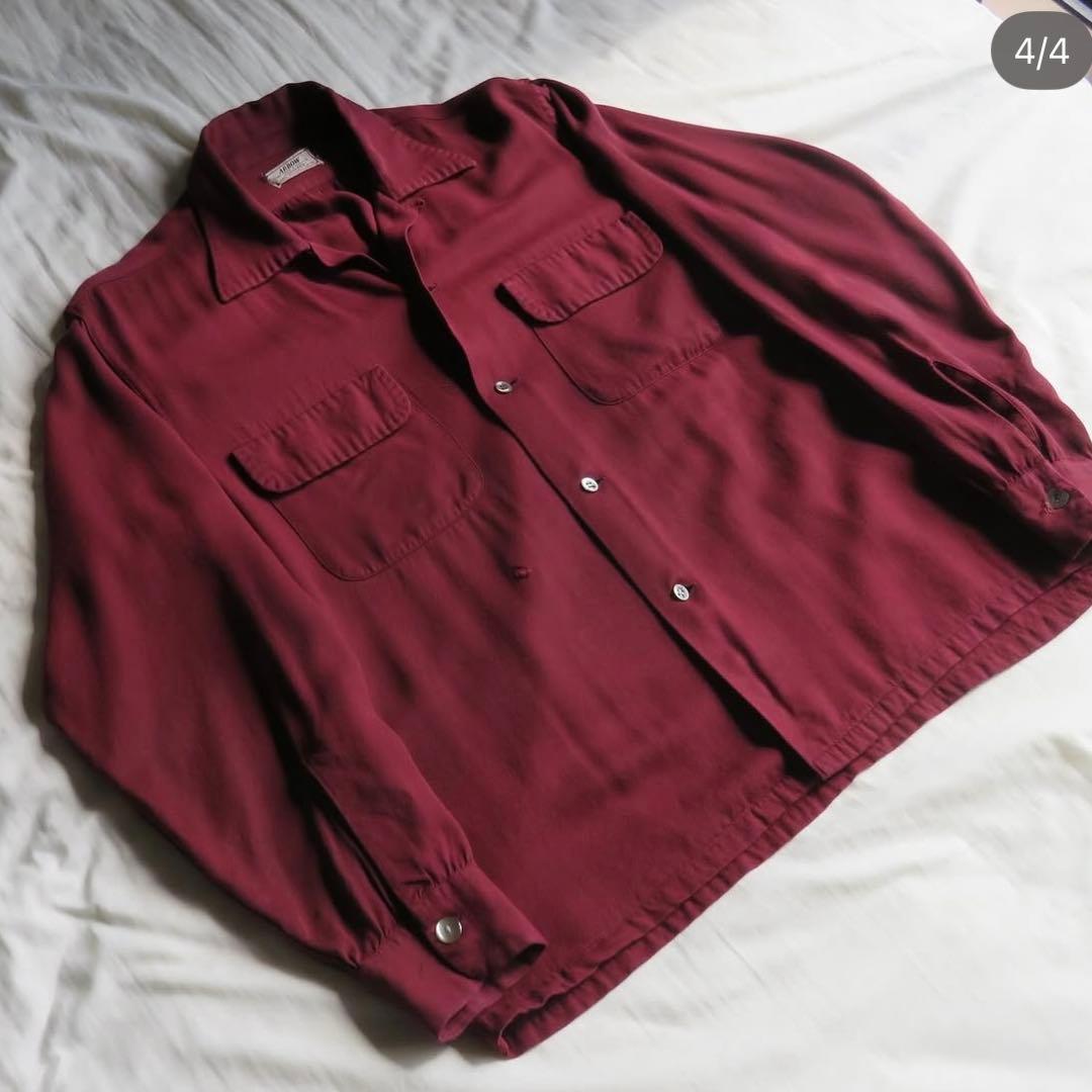50s rayon gabardine shirts 【ARROW】