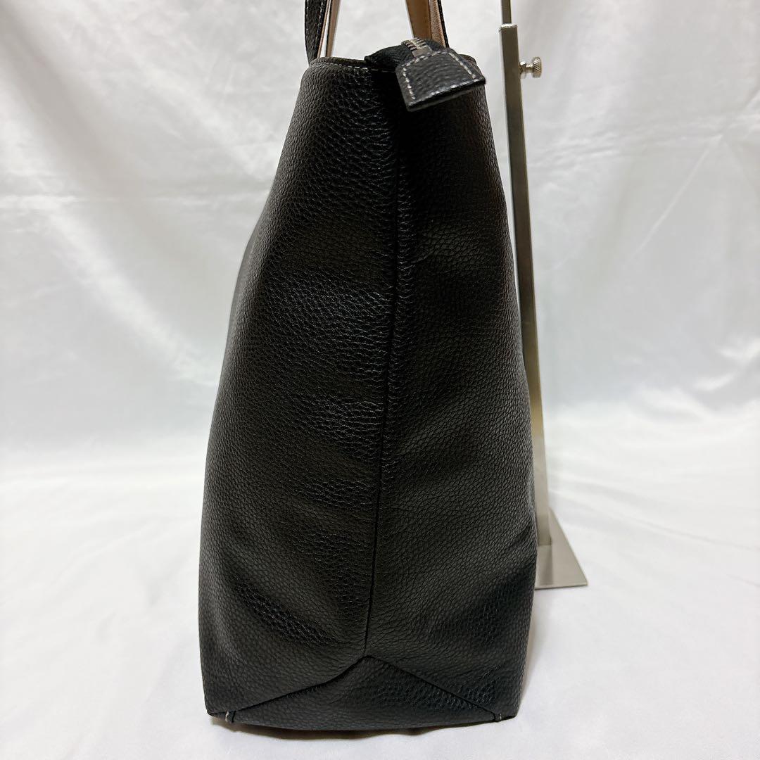 【希少】グリーンレーベルリラクシング レザー ブラック トートバッグ A4