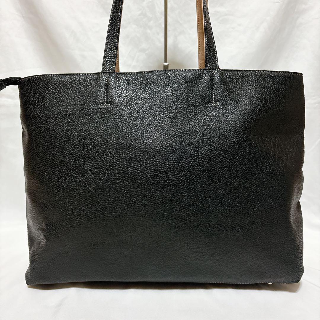 【希少】グリーンレーベルリラクシング レザー ブラック トートバッグ A4