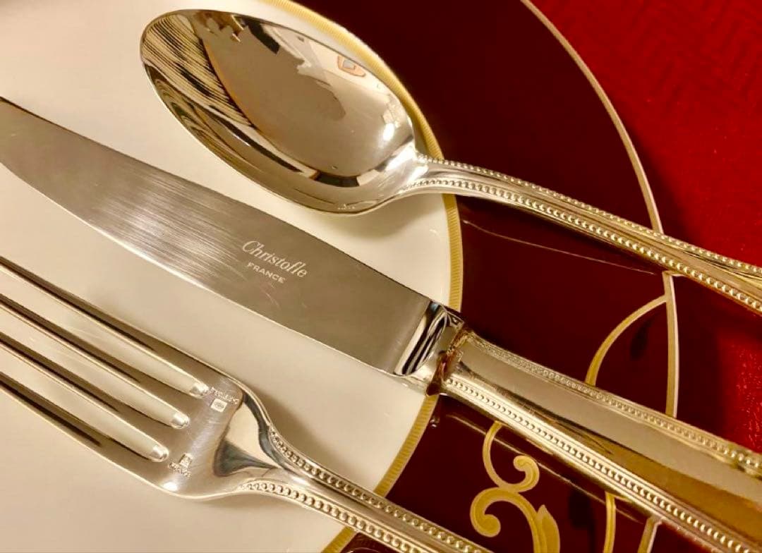 【Rickさま専用商品】クリストフル パール テーブルサイズ カトラリーセット