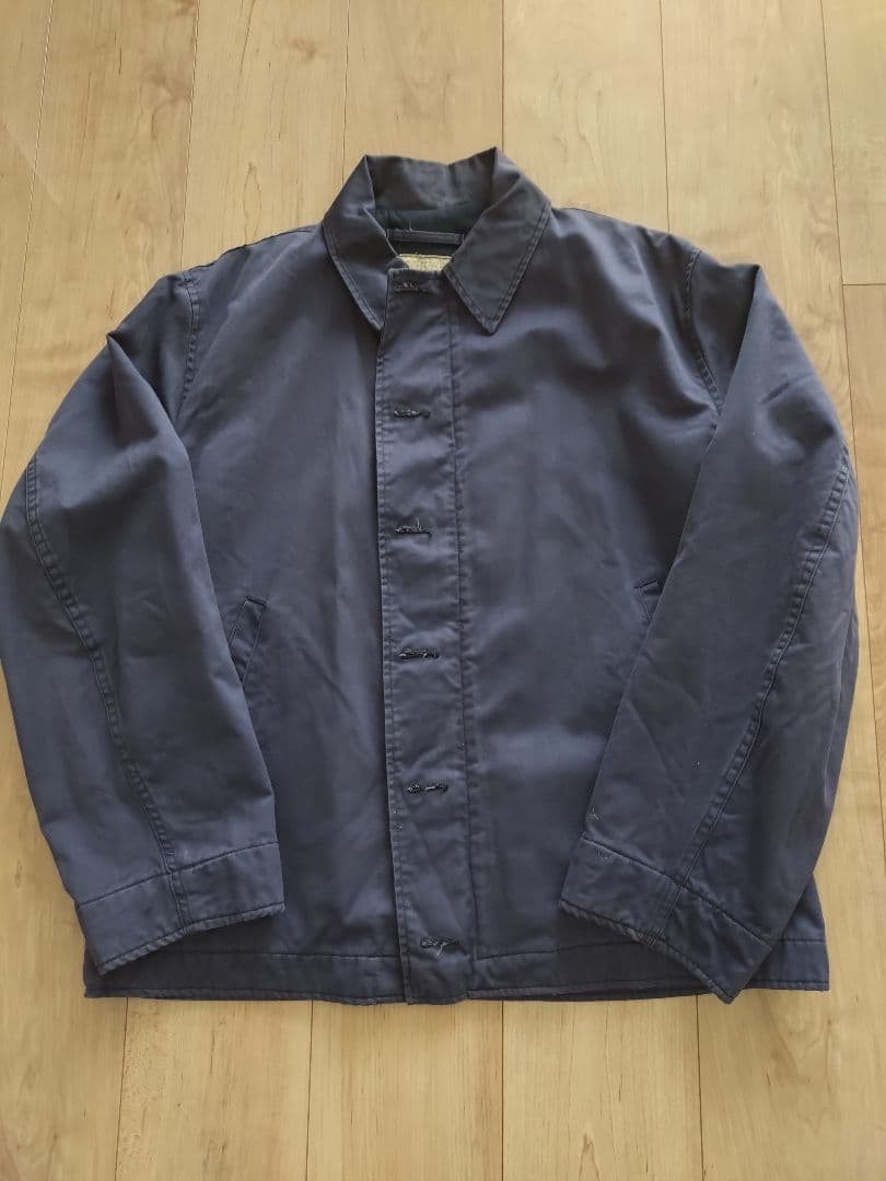 US NAVY ユーティリティ ジャケット ナス紺 60s ビッグサイズ