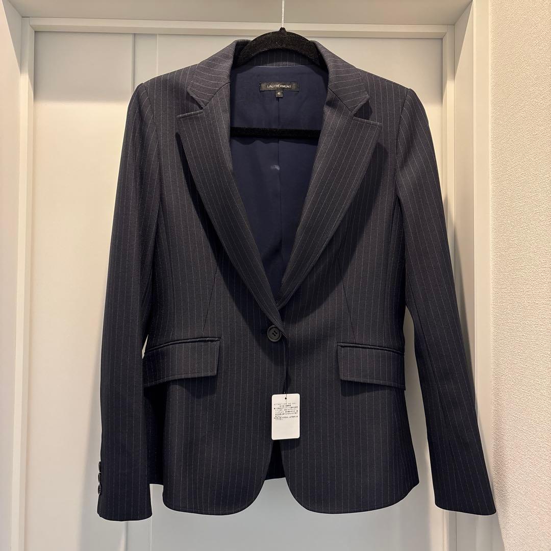 ロートレ　黒ストライプ　40 パンツスーツ