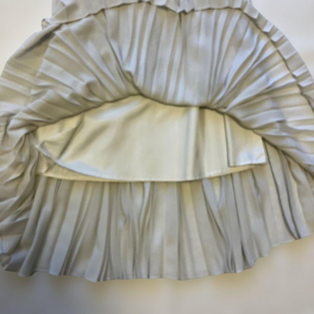 SOEJU ソージュ　ロングプリーツスカート　ライトグレー（85cm丈）