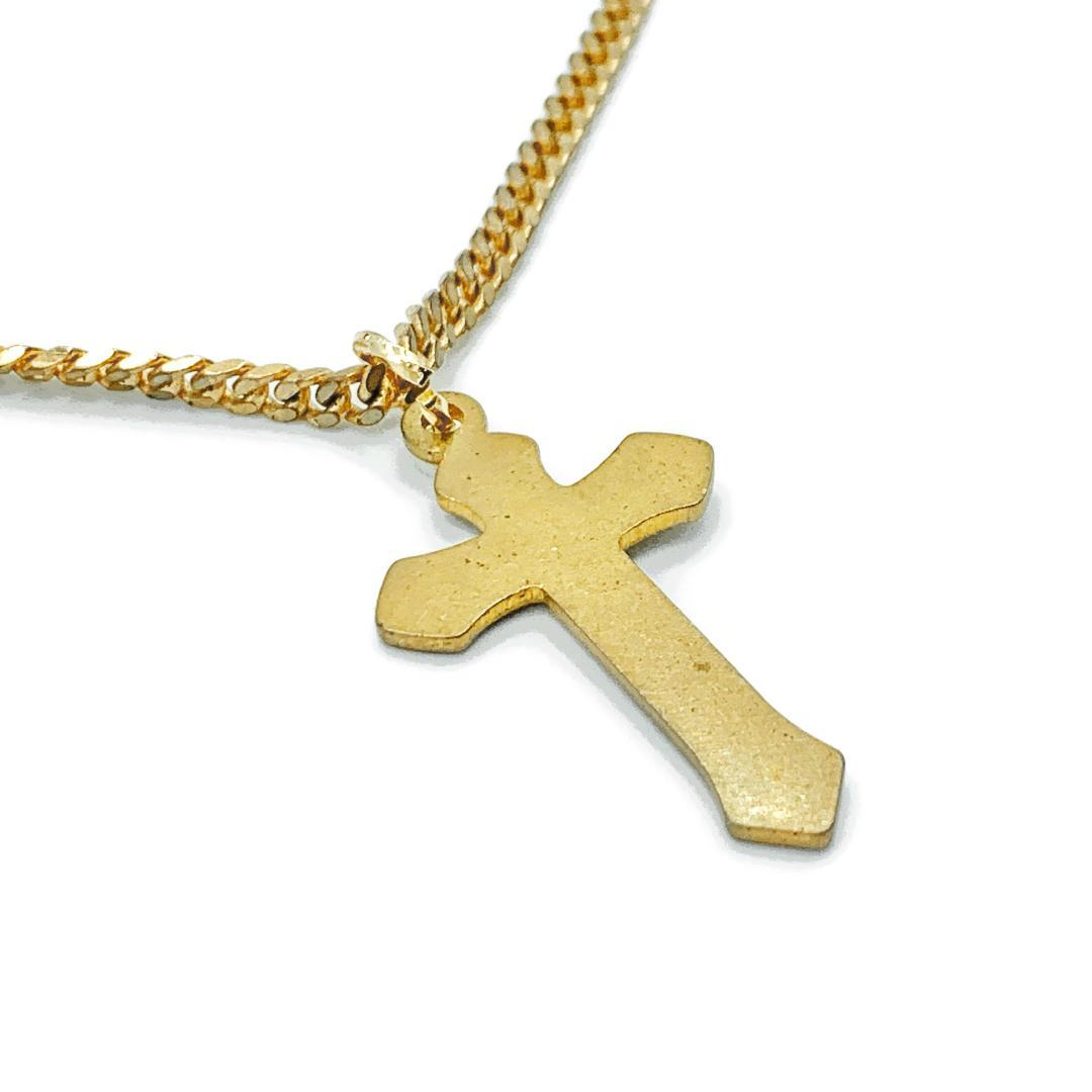90s vintage ゴールド クロス ネックレス K18 sv925 E20