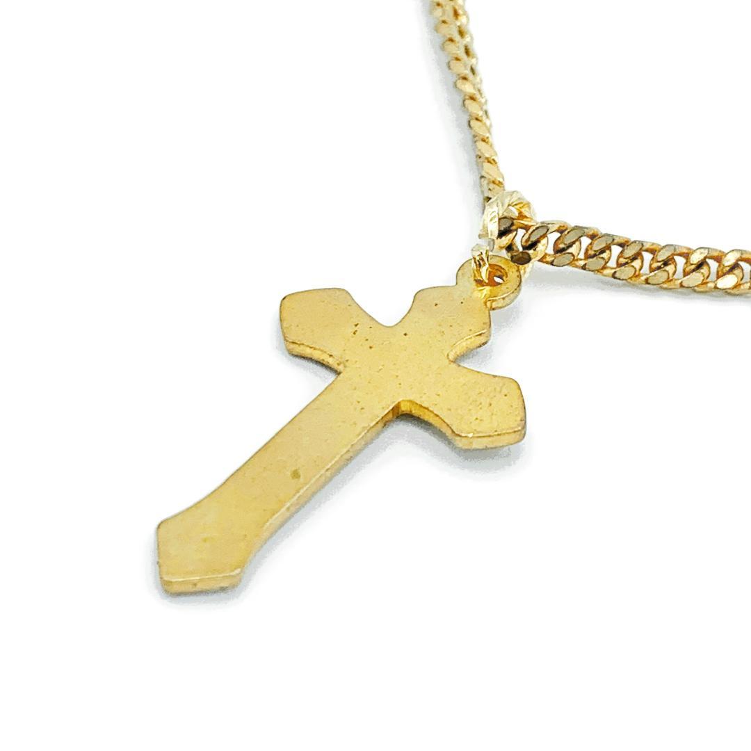 90s vintage ゴールド クロス ネックレス K18 sv925 E20
