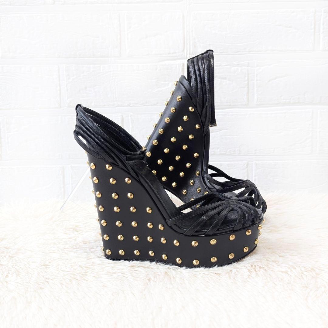 ✨美品✨GUCCI グッチ アンクルストラップ スタッズ サンダル ブラック