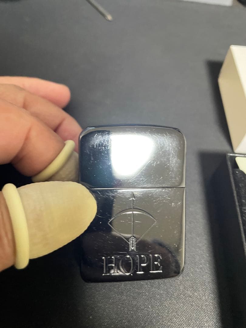 懸賞品HOPE ブラックZIPPO HOPE灰皿セット②